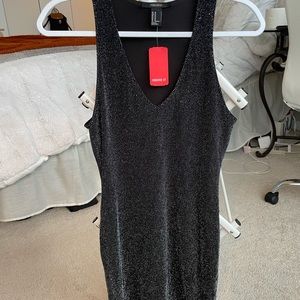 Forever21 Silver shimmer dress size M